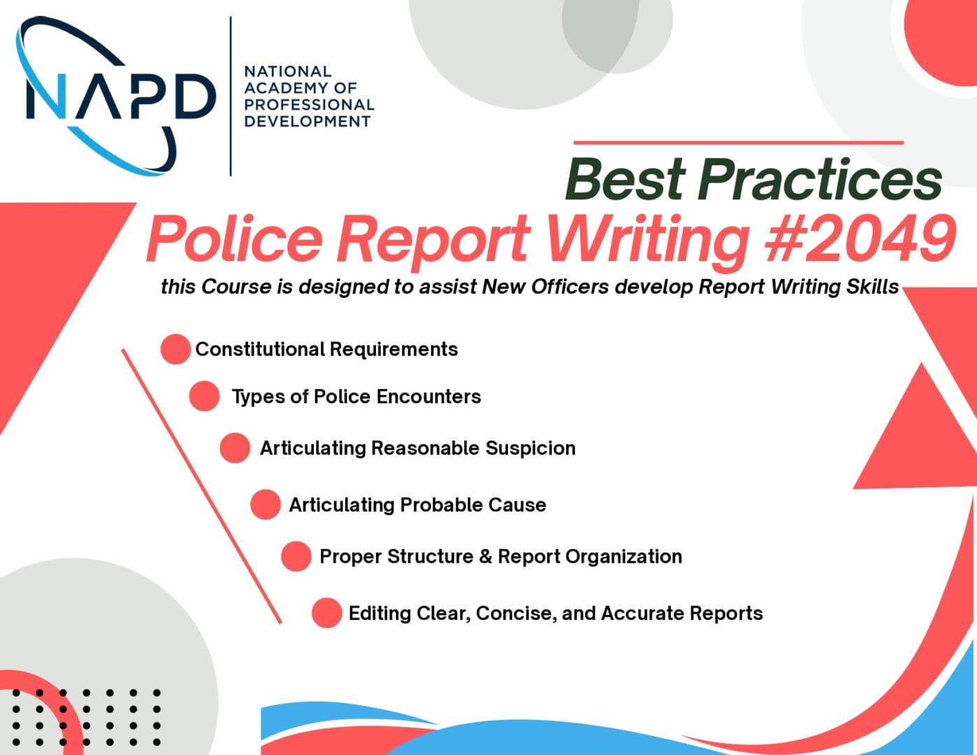 Best Practices for Police Report Writing #2049